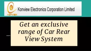 Get an Exclusive Range of Car Rear View System