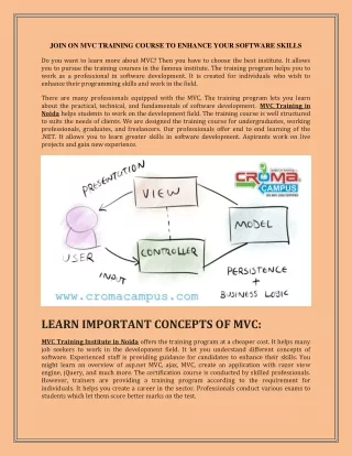 join on mvc training course to enhance your