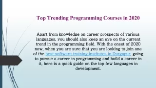 top trending programming courses in 2020