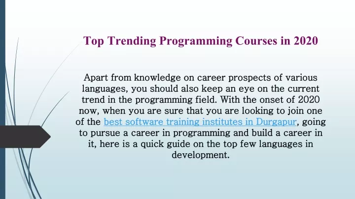 top trending programming courses in 2020
