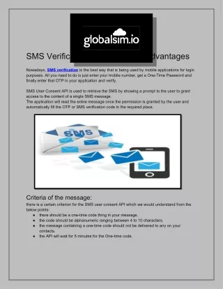 SMS Verification Service | Globalsms.io