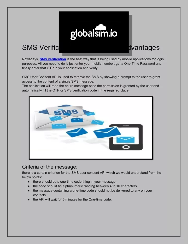 sms verification definition and advantages