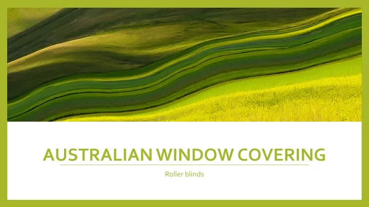 australian window covering