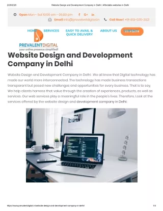 Website Design and Development Company in Delhi