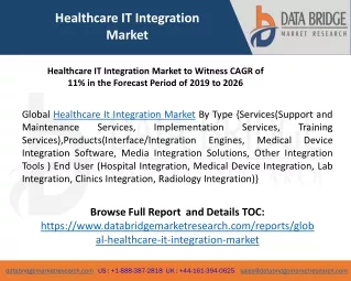 Global Healthcare IT Integration Market – Industry Trends - Forecast to 2026