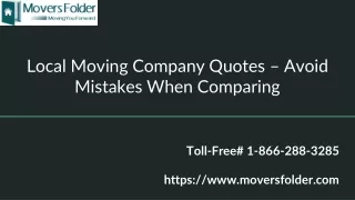 local moving company quotes avoid mistakes when comparing