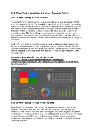 end of arm tooling market size analysis forecasts