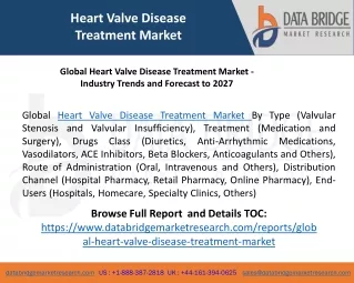 Global Heart Valve Disease Treatment Market - Industry Trends and Forecast to 2027