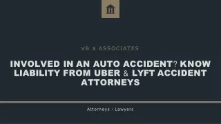 Injured In An Accident With An Uber Or Lyft Driver?  Know Your Liability
