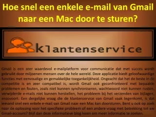 Hoe snel een enkele e mail van gmail naar een mac door te sturen