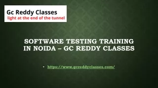 software testing training in noida gc reddy classes