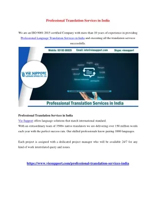 professional translation services in india