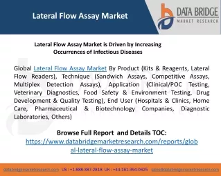 Global Lateral Flow Assay Market – Industry Trends and Forecast to 2027