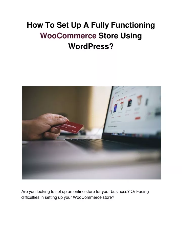how to set up a fully functioning woocommerce store using wordpress