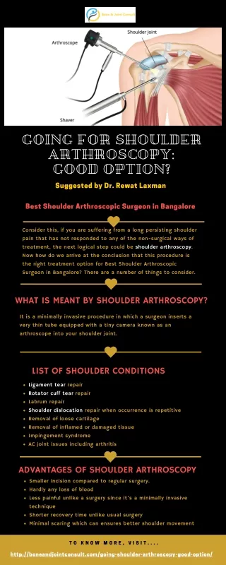 Going for Arthroscopy: Good Option? |Best Shoulder Arthroscopic Surgeon in Bangalore | Dr. Rewat Laxman