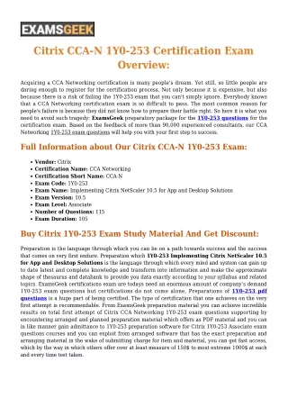 My Review On 1Y0-253 Citrix Exam Practice Test