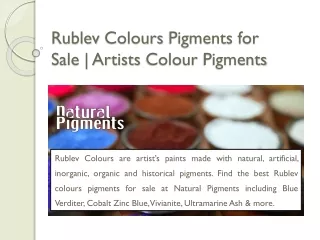 rublev colours pigments for sale artists colour pigments