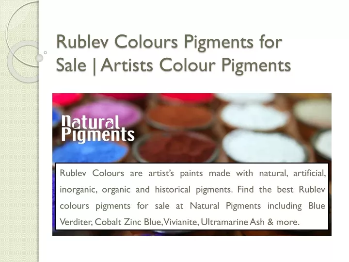 rublev colours pigments for sale artists colour pigments
