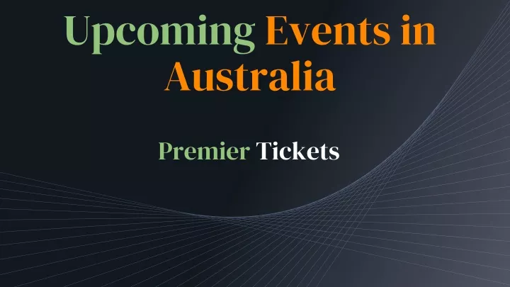 upcoming events in australia