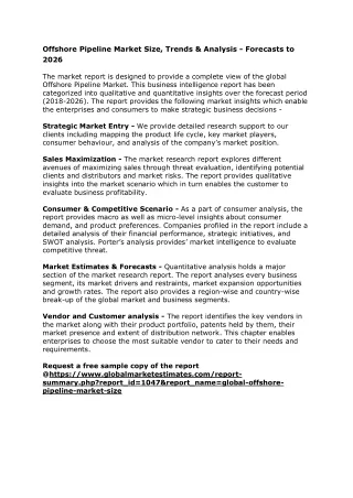 offshore pipeline market size trends analysis