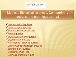 high level medical quizzes