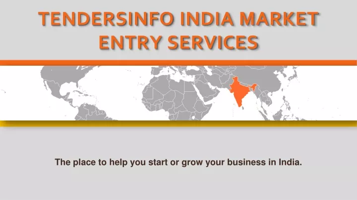 tendersinfo india market entry services