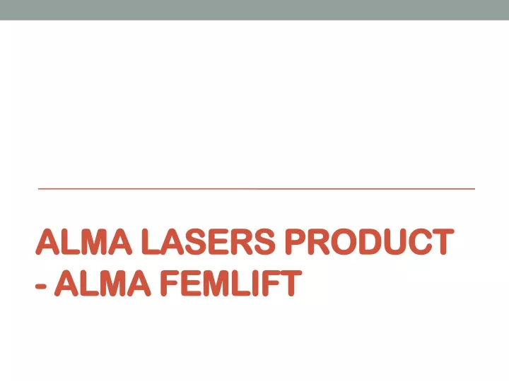 alma lasers product alma femlift