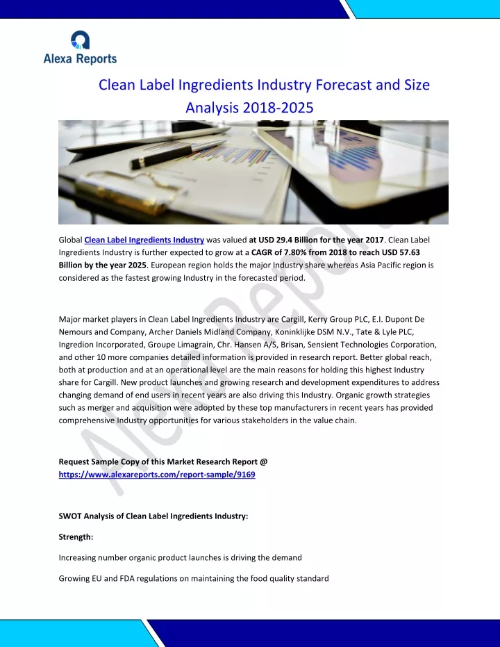 clean label ingredients industry forecast