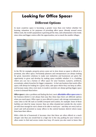 looking for office space