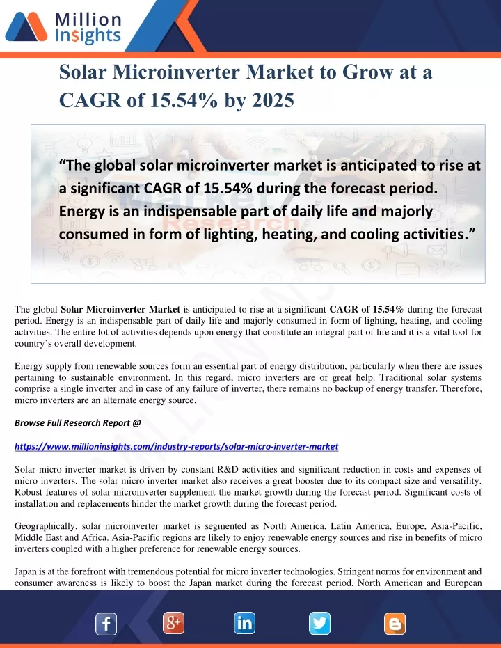 solar microinverter market to grow at a cagr