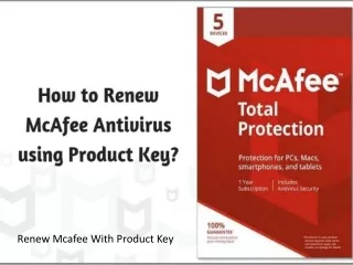 renew mcafee with product key