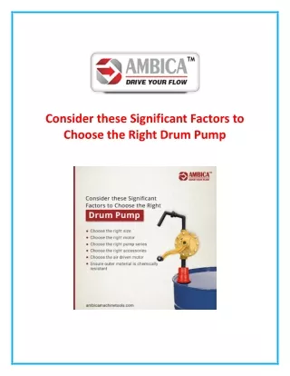 consider these significant factors to choose