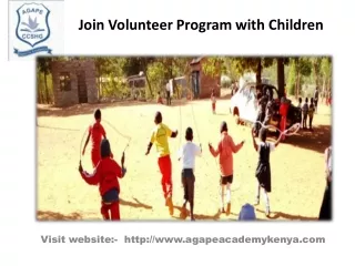 Join Volunteer Program with Children in Kenya