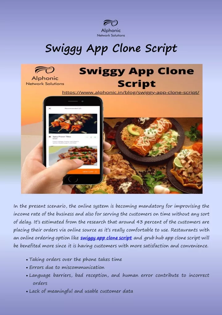 swiggy app clone script