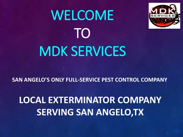 welcome welcome to to mdk services mdk services