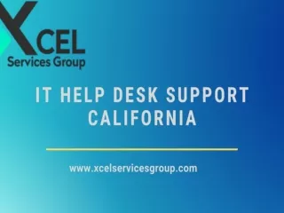It help desk support california