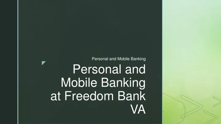 personal and mobile banking