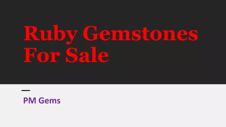 ruby gemstones for sale