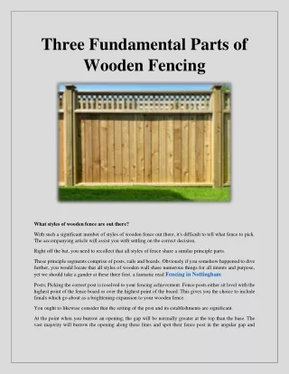 Wooden Fencing Nottingham