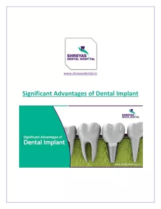 Significant Benefits of Dental Implant