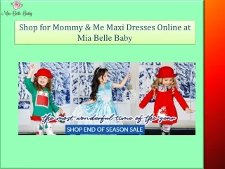 Mommy & Daughter Matching Maxi Dresses -  Miabellebaby
