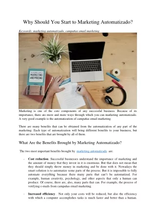 why should you start to marketing automatizado