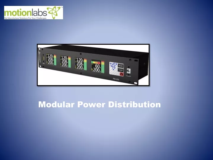 modular power distribution