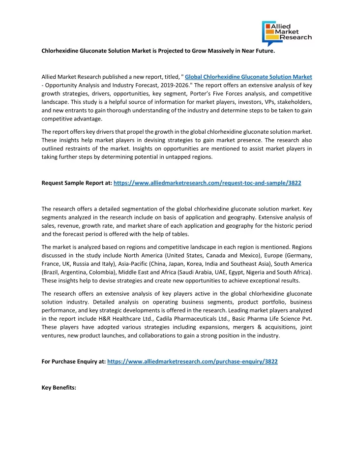 chlorhexidine gluconate solution market