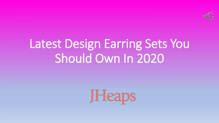 latest design earring sets you should own in 2020