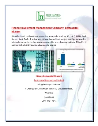 Finance Investment Management Company | Bestcapital-hk.com