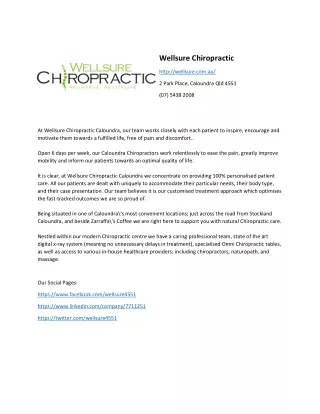 Wellsure Chiropractic