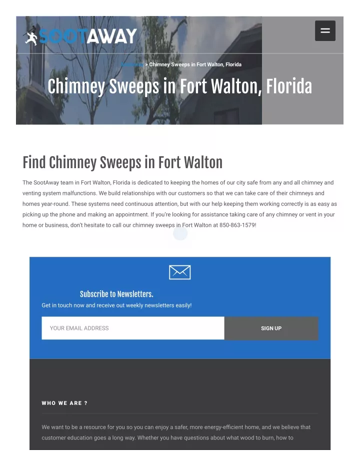 sootaway chimney sweeps in fort walton florida