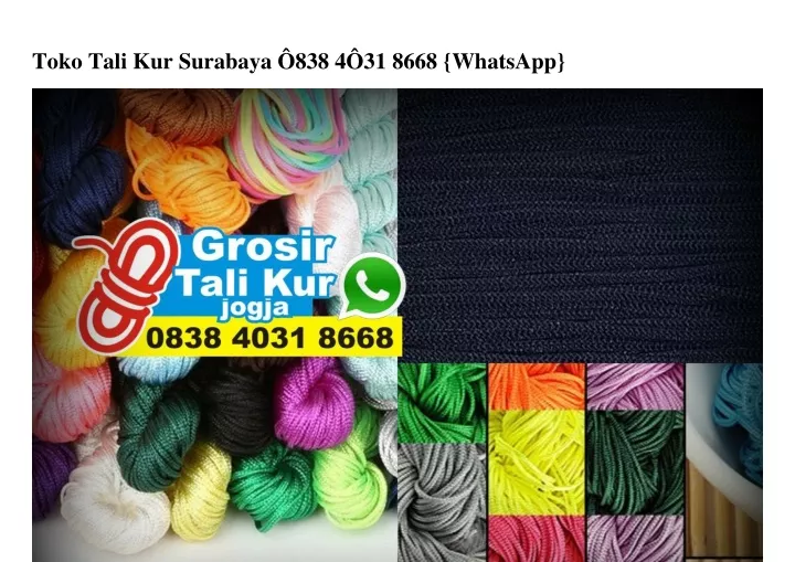 toko tali kur surabaya 838 4 31 8668 whatsapp