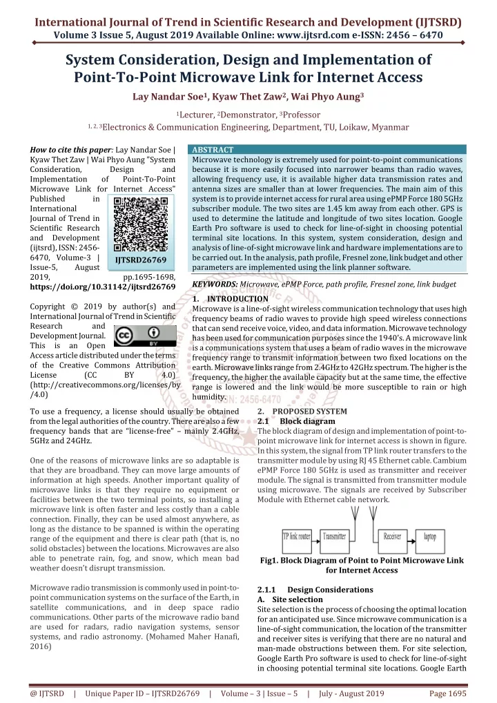 international journal of trend in scientific